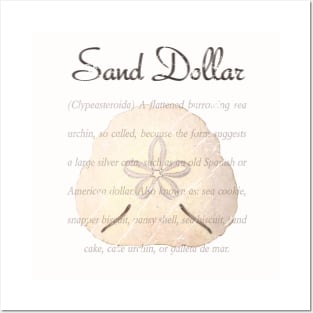 Lispe Sand Dollar with Definition Posters and Art